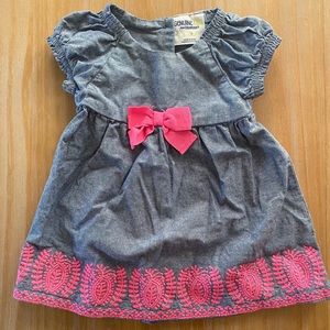 💛 5/$25 Oshkosh B’Gosh Chambray Embroidered Dress